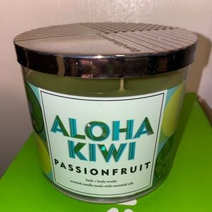 Aloha Kiwi PassionFruit 3 Wick B&BW Candle BRAND NEW